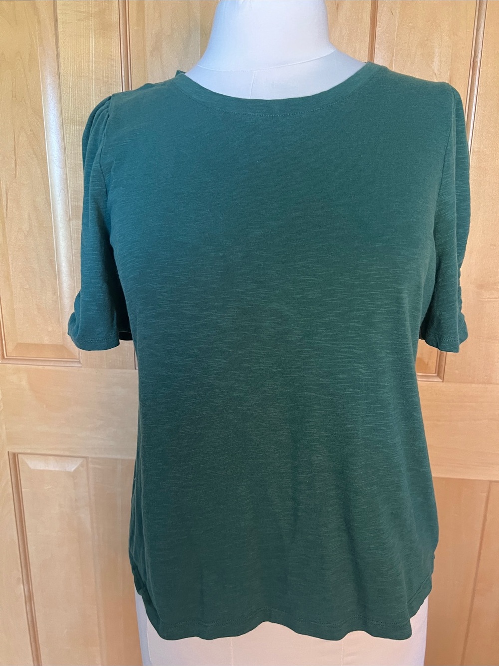 Talbots Short Sleeve Crewneck Tee in Deep Green